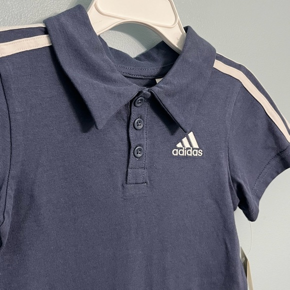 Boys 12 month Adidas Blue Polo Short Sleeve Jumpsuit Romper - Picture 4 of 11